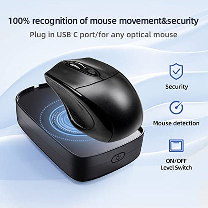 detectable Mouse Jiler, USB Mouse Mover Device Keeps PC Awake, Driver- Mouse Wiler Auto Shaker for Presentation