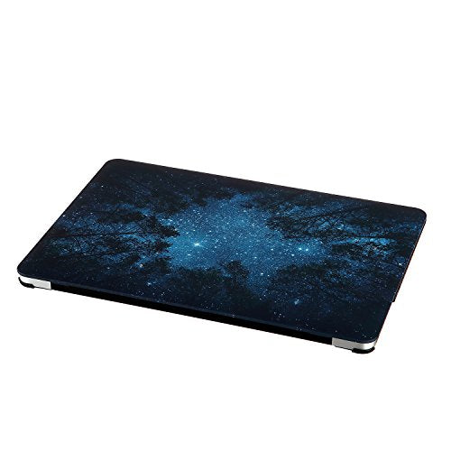 Case for MacBook Air 13-inch Laptop M5 M4 M3 M2 A3449 A3240 A3113 A2681 2026-2022 Release with Touch ID, Soft-Touch Plastic Hard Protective Cover&Keyboard Cover, Forest Starry - color: Blue