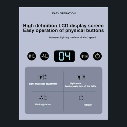 F36 Gaming Laptop Cooling Pad with RGB Lights LCD Display 7 Adjustable Angles 2 USB Ports for 11-17.3 Inch Laptops B