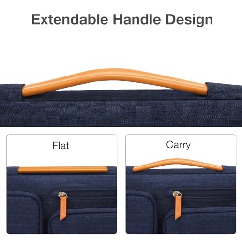 MOSISO 9-11 inch Tablet Sleeve Case for iPad A16 2025, iPad Air 11 inch M3 M2, iPad Pro 11 M4, iPad 10/9/8/7th, Galaxy Tab A9+/S9/S8/Plus 11, Side Open Carrying Bag with 4 Zipper Pockets, Navy Blue - color: Navy Blue, size: 11 inch