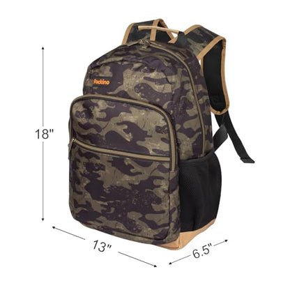 24L Travel Laptop Backpack, Business Anti Theft Slim Sturdy Large Laptops Backpack, Water Resistant College Computer Bag Gift for Men & Women Fits 17 Inch Notebook, Camouflage