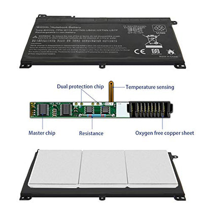 TREE.NB BI03XL 0N03XL 844203-850 844203-855 Laptop Battery for HP Pavilion X360 m3-u m3-u001dx 13-u HSTNN-UB6W HSTNN-LB7P 915486-855 915230-541 Battery for HP Stream 14-ax000 14-ax010wm - size: 11x2.13x0.77inch BI03XL