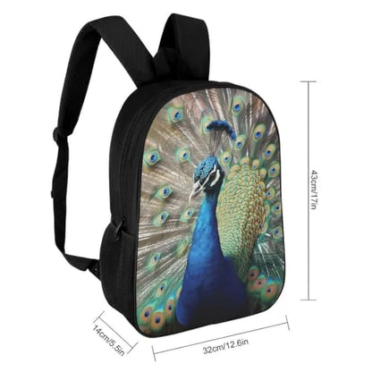 Laptop Backpack with Pocket, Large, Adjustable 17 Inch Bag, Waterproof | The Peacock Computer Bag for Work, Breathable, Expandable Backpack for Women Men, Portable