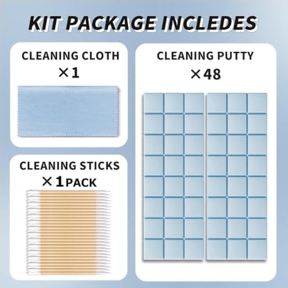 MOLOPPO Cleaning Putty, Cleaner Kit for Airpods, Phone Cleaning Kit (Blue) | Remove Ear Wax & Dirt & Gunk from Device's Small Crevices, for Airpods Charging Case/Headphones/Electronics - color: B5-Blue