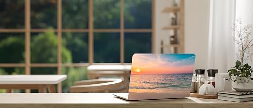 Laptop Skin Sticker Cover Decal Beach Designs - Universal Size - Fits All laptops up to a 16” Diagonal Size | Easy to Apply, Remove and Change Styles (Sunset Beach) - style: Sunset Beach