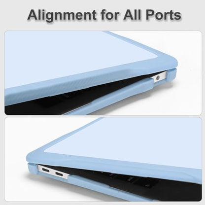 MOSISO Compatible with MacBook Air 13 inch Case M1 2018-2021, Air Blue | Reduces-Fingerprints with Soft TPU Bumper Shell&Keyboard Cover for MacBook Air 13.3 M1, 2021 2020 2019 2018 A2337 A2179 A1932 - color: Air Blue