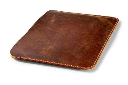 Leather Laptop Sleeve, Handmade Slim Case for MacBook Air 13" (M2) 2024, (M3) 2024 & 15 inch (M3) 2026 - color: Camel, size: 13"