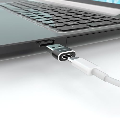 USB to USB C Adapter 10-Pack, Charger Converter for iPhone 14, Samsung Galaxy, iPad, Apple Watch, Type-C Female to A Male (USB-A to USB-C)