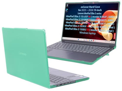 mCover Case ONLY Compatible for 2025-2026 15" Lenovo IdeaPad Slim 3 15AHP10 / 15ARP10 / 15IRH10 / 15IRU10 Series Windows Computers (NOT Fitting Any Other Lenovo Models) (Green) - color: Green
