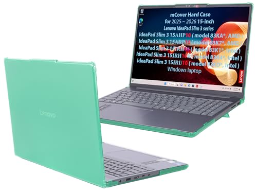 mCover Case ONLY Compatible for 2025-2026 15" Lenovo IdeaPad Slim 3 15AHP10 / 15ARP10 / 15IRH10 / 15IRU10 Series Windows Computers (NOT Fitting Any Other Lenovo Models) (Green) - color: Green