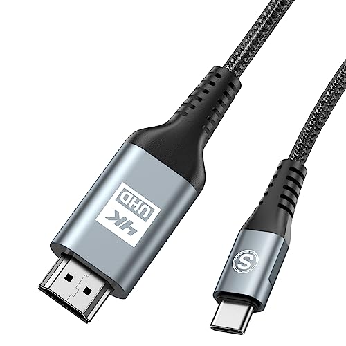 USB C to HDMI Cable 10ft, [4K, High-Speed], USB Type C to HDMI Cord [Thunderbolt 3/4 Compatible] for iPhone 17 16 15 Pro Max Plus Air, MacBook iPad Pro/Air,Samsung S26 S25 S24 S23 S22 Surface Switch - size: 10ft
