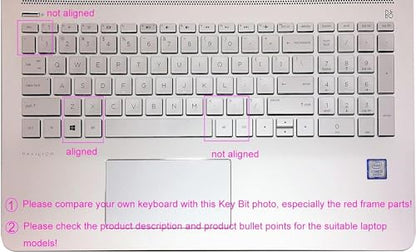 Keyboard Skin Compatible for 17.3" HP Envy 17M 17M-AE011DX 17M-AE111DX 17M-BW0013DX,HP Pavilion x360 15-BR075NR,HP Pavilion 15-BS 15-BW 15-CC 15-CB 15-CD,HP Envy x360 15M-BP 15M-BQ Series - Black - color: Black