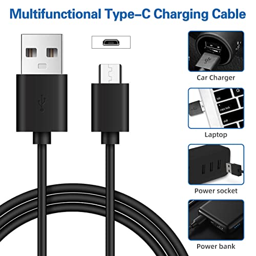 BAOFENG UV-5R Battery 3800mAh USB-C Charging Extended High Capacity Ham Radio Battery UV5R BF-F8HP UV-5R Series Radios with Type-C Charging Cable,2Pack