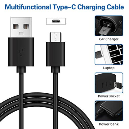BAOFENG UV-5R Battery 3800mAh USB-C Charging Extended High Capacity Ham Radio Battery UV5R BF-F8HP UV-5R Series Radios with Type-C Charging Cable,2Pack