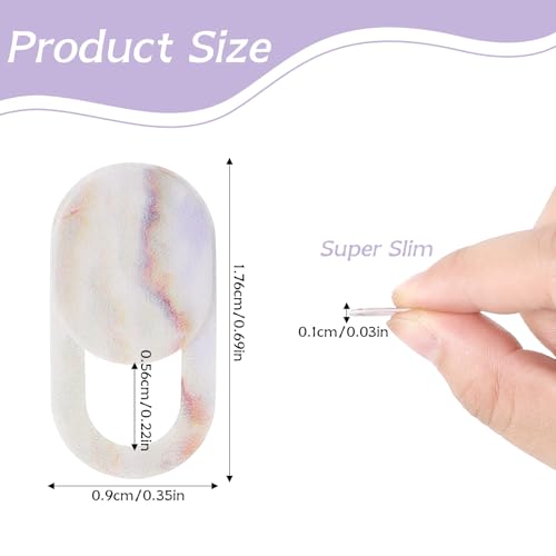 8PCS Laptop Camera Cover Slide, Marble Webcam Cover Slide Phone Camera Cover, Ultra-Thin Computer Camera Cover Slide Blocker Slider Privacy Cover for Laptop Desktop PC Tablet(Marble)