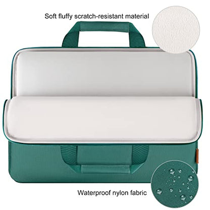 DOMISO 14 inch Laptop Case Sleeve Protective Cover Compatible with MacBook Air 15 M4 M3 M2,MacBook Pro,14-15 inch HP Dell ASUS Lenovo Chromebook,Waterproof Computer Bag with Handle,Green - color: Green, size: 14" Laptoptop/15" for mac book