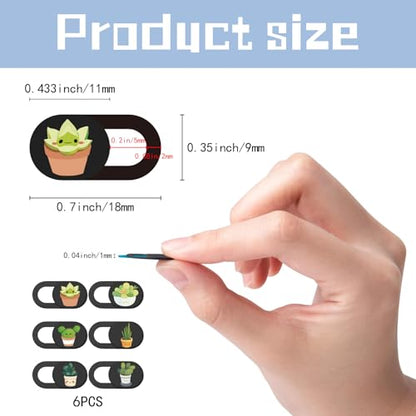 6Pcs Webcam Camera Covers Phone Camera Cover Slide Plants Pattern Privacy Security Guard Slide Protector for Laptop Desktop Computers Smartphones Tablets Notebooks Mini PC - color: Plants