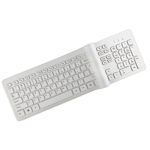 Universal Computer Desktop Keyboard Cover Skin (17.52" x 5.51") for Standard Size PC Computer Desktop Keyboards, Clear Waterproof Anti-Dust Silicone-Clear - color: Clear, size: 17.52 x 5.51 Inch