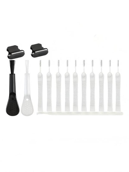 14 Pcs Electronics Cleaning Kit –Cleaning Brushes, Dust Blower, Precision Brushes & Port Tools for Smartphone, Laptop, Keyboard, Speakers, Tablet & Wireless Earbuds