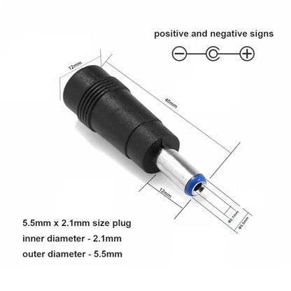 DC Power Connector DC Power Plug Connector Adapter Female to Male Jack Panel Mount Terminal Converter for Laptop(Lavender) - color: Lavender