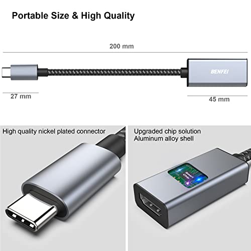 BENFEI 5 Pack USB C to HDMI Adapter 4K@60Hz, USB Type-C to HDMI Adapter [Thunderbolt 3/4/5 Compatible] with iPhone 15 Pro/Max, MacBook Pro/Air 2023, iPad Pro, iMac, S23, XPS 17, Surface Book - size: 5 Pack, style: 4K@60Hz