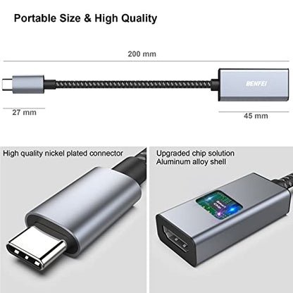 BENFEI 5 Pack USB C to HDMI Adapter 4K@60Hz, USB Type-C to HDMI Adapter [Thunderbolt 3/4/5 Compatible] with iPhone 15 Pro/Max, MacBook Pro/Air 2023, iPad Pro, iMac, S23, XPS 17, Surface Book - size: 5 Pack, style: 4K@60Hz