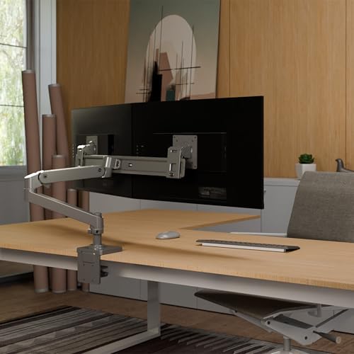 Ergotron – Upgraded LX Pro Premium Dual Direct Monitor Arm, VESA Desk Mount – for 2 Monitors Up to 27 Inches, 9 lbs Each – Dark Grey - color: Dark Grey