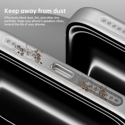 8PCS iPhone 17 Pro Max Speaker Dust Cover Protector Compatible with iPhone 17 Pro Max Earpiece Speaker Mesh Anti Dust Adhesive Sticker, iPhone 17 Pro Max Accessories, Silver - color: Silver