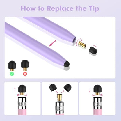 LIBERRWAY 7Pcs Stylus Pens, 2 in 1 Stylus for iPads, iPhones, Android Tablets, Samsung All Universal Touchscreen Devices - style: 7 Pack