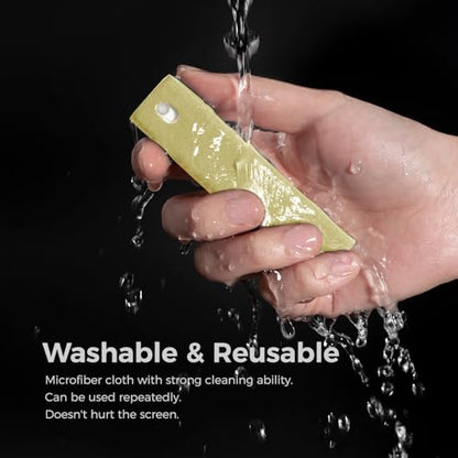 CLICK CLEAN Screen Cleaner, Fingerprint Proof Screen Cleaner Spray, All-in-One Cleaner with Microfiber and Shell for All Phones, Laptop and Tablet Screens (Beige) - color: Beige