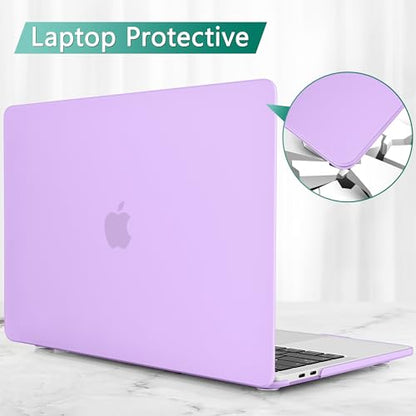 May Chen for MacBook Pro 16 Inch 2019 Release Model:A2141, Hard Shell Case Cover Screen Protector & Keyboard Cover for MacBook Pro 16 Retina with Touch ID & Touch Bar - Purple - color: Purple