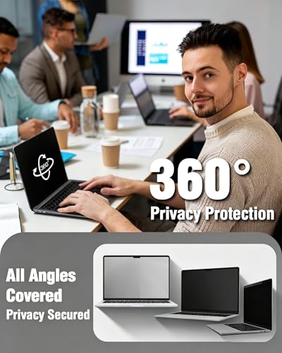 Magnetic privacy protection film & detachable, suitable for 16-inch MacBook | (For models 2021 - 2025, M1 to M4 series) Anti-blue light and anti-glare, 360-degree anti-peeping design | Privacy film - size: Mac Book Pro 16.2inch (2021-2024, M1,M2,M3,M4）