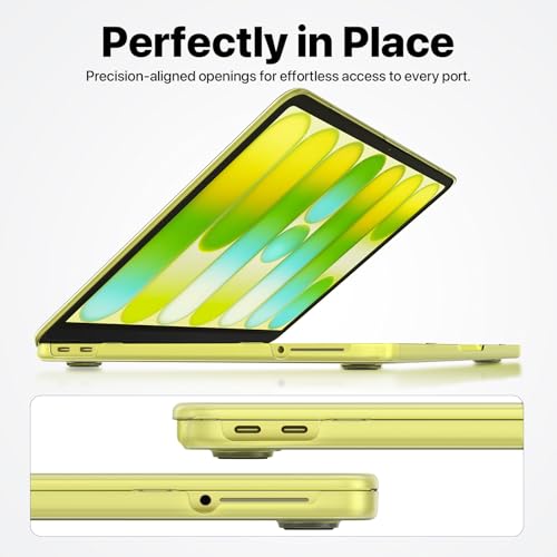 Macaset for MacBook Neo Case 13 inch 2026 (A18 Pro, Model A3404) - Citrus | Scratch & Fingerprint | ResistantPrecision 1:1 Fit | True-to-Original Color | Matte Hard Shell, Yellow Cover - color: Citrus Clear