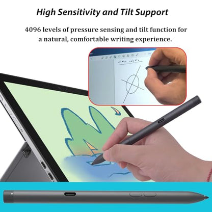 Premier Rechargeable Active Pen PN7522W Compatible for Dell Active Pen PN7522W Compatible with Dell 2-in-1s for Inspiron 7640,for Latitude 5350 2-in-1/7320 Detachable,XPS 13 9315 2-in-1,Precision 5490