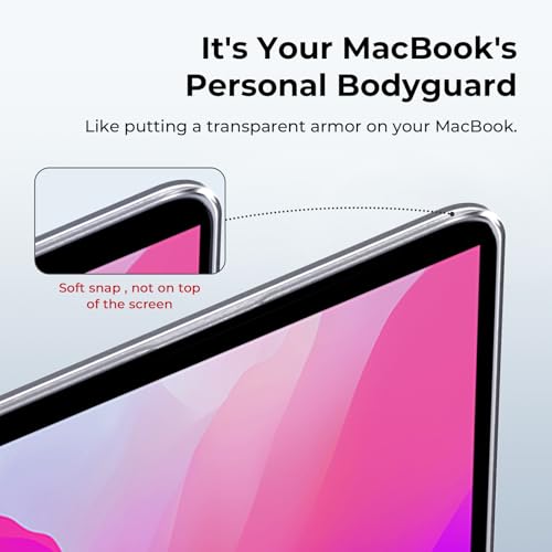 EooCoo for MacBook Air 13.3 inch Case with Keyboard and Screen Protector | Ultra Thin and Transparent, Hard Case Compatible with MacBook Air 13.3 inch M1 Chip 2021-2018 with Retina Display - color: Crystal Clear