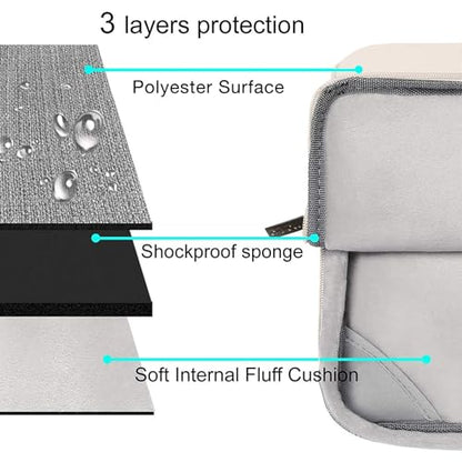 MOSISO Compatible with MacBook Air 13 inch Case M5 2026 M4 2025 M3 M2 2024-2022 A3449 A3240 A3113 A2681,Hard Shell&Sleeve Bag&Keyboard Skin&Webcam Cover&ScreenFilm for MacBook Air 13.6, Beige - color: Beige