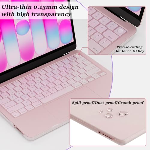 ProElife 3-in-1 for MacBook Neo,Matte Hard Shell, Sleeve & Keyboard Cover | Pink Laptop Case, Clear Keyboard Skin, Heat Dissipation, Precision Fit, Water-Resistant & Reusable, Complete Accessory Kit - color: Matte+Pink