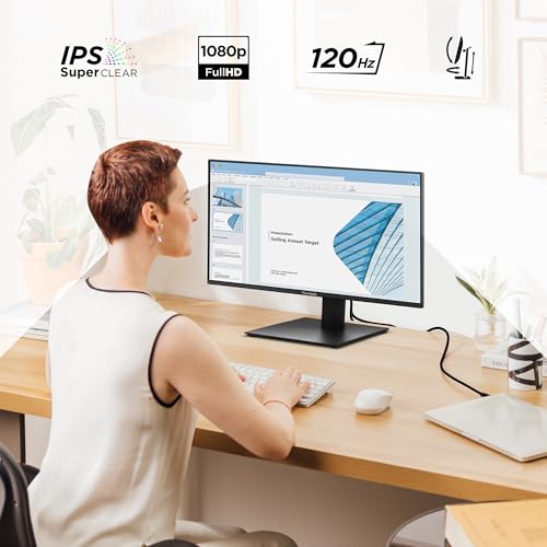 ViewSonic VA2448-MHJ 24 Inch 1080p Monitor, IPS Display with 120Hz for Smooth Home and Office Viewing, Eye Care Technology, Advanced Ergonomics, HDMI, and VGA Inputs - size: 24-Inch Ergonomic