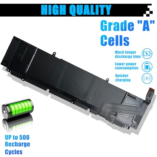 97Wh XG4K6 Battery Replacement for Dell XPS 17 9700 9710 9720 9730 / Precision 5750 5760 5770 Series P92F P92F001 P92F002 P92F003 01RR3 001RR3 F8CPG 0F8CPG 5XJ6R KVPMY 0YY3V KRDHV 11.4V - size: 12.92*3.16*0.35 inch XG4K6