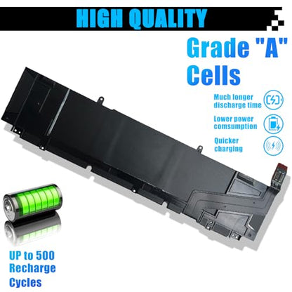 97Wh XG4K6 Battery Replacement for Dell XPS 17 9700 9710 9720 9730 / Precision 5750 5760 5770 Series P92F P92F001 P92F002 P92F003 01RR3 001RR3 F8CPG 0F8CPG 5XJ6R KVPMY 0YY3V KRDHV 11.4V - size: 12.92*3.16*0.35 inch XG4K6