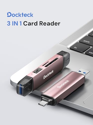 SD Card Reader, USB3.0, 3-Slot USB A/C to Micro SD Adapter,Pink | 5G Super Speed, Memory Card Reader for UHS-I SD/Micro SD/SDHC/SDXC/MMC, OTG Support, Plug&Play,Compatible with Macbook iphone - color: Pink