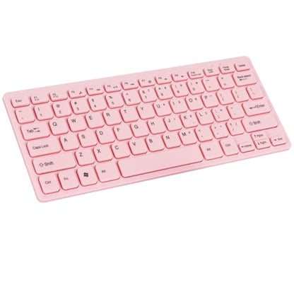 MCSaite Mini Wired Pink Keyboard - with Keyboard Cover Computer keypad for Laptop MAC Windows 10/8 / 7 / Vista/XP (Pink+Keyboard Film)
