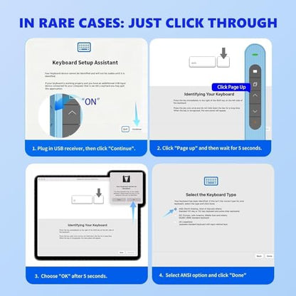 Presentation Clicker for Powerpoint Presentations, Blue, A | Long-Range Wireless Presenter Remote, Magnetic USB Receiver, PowerPoint Clicker Compatible with Windows/Android/macOS/Linux - color: Blue