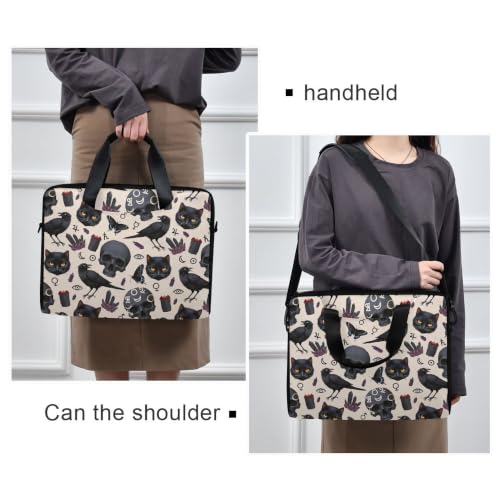 MNSRUU Laptop Bag for 15.6 inch Black Gothic Bats - color: Cat Th0043