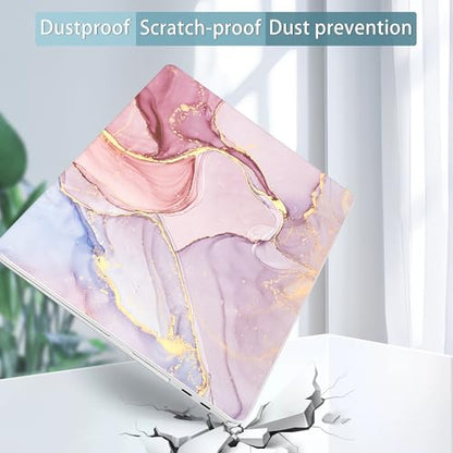 Mektron Printed Case for 2025 Microsoft Surface Laptop Windows 11 Copilot+ PC Surface Laptop 13 inch Touchscreen Display Cover Fits Model 2095, Pink Marble - color: Pink Marble