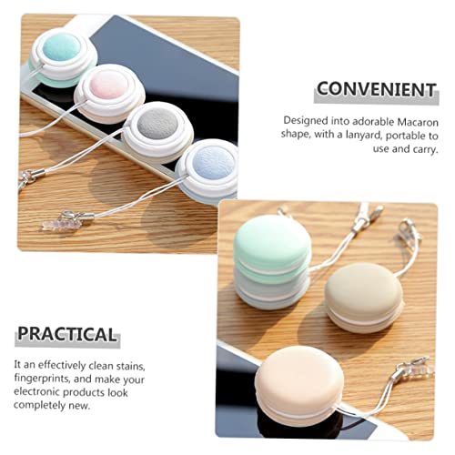 Ipetboom 4pcs Macaron Phone Screen Cleaner Eyeglass Lens Cleaning Cloths Screen Gentle Surface Cleaning Compact Washable