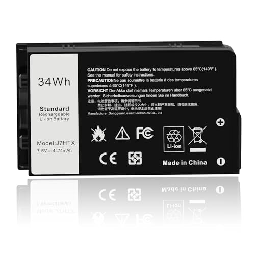 34Wh J7HTX Laptop Battery Replacement for Dell Latitude 7202 7212 7220 Rugged Extreme Tablet T03H T03H002 T03H T03H003 Series 02JT7D 2JT7D J82G5 FH8RW 0FH8RW DRPTJ VW5Y4 451-BBOR 451-BCCO 7XNTR - size: 4.09x2.48x0.59inch J7HTX