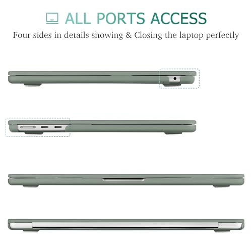 May Chen Case for MacBook Air 13/13.6-inch (M5/M4/M3/M2, 2022-2026 Models A3449 A3240 A3113 A2681), Lightweight | Closes Seamlessly | Ideal for Work Hard Shell Case, Midnight Green - color: Midnight Green