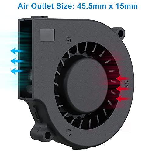 GDSTIME 75mm USB Blower Fan with 3 Speeds Control, 7515 5V DC Brushless Turbine Turbo Cooling Fan for Helmet Laptop 3D Printer Ventilaiton - size: 75mm x 15mm