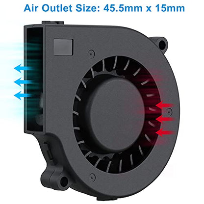 GDSTIME 75mm USB Blower Fan with 3 Speeds Control, 7515 5V DC Brushless | 75mm x 15mm, Turbine Turbo Fan, Adjustable, for Cosplay/Welding Helmet, Laptop, 3D Printer, Dehumidifier Cooling Ventilaiton - size: 75mm x 15mm